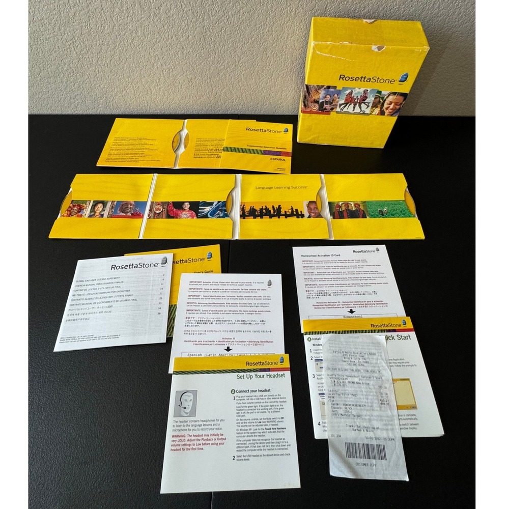Rosetta Stone Spanish Latin‎ America Levels 1-5 CD-ROM MP3 Audio Companion Set